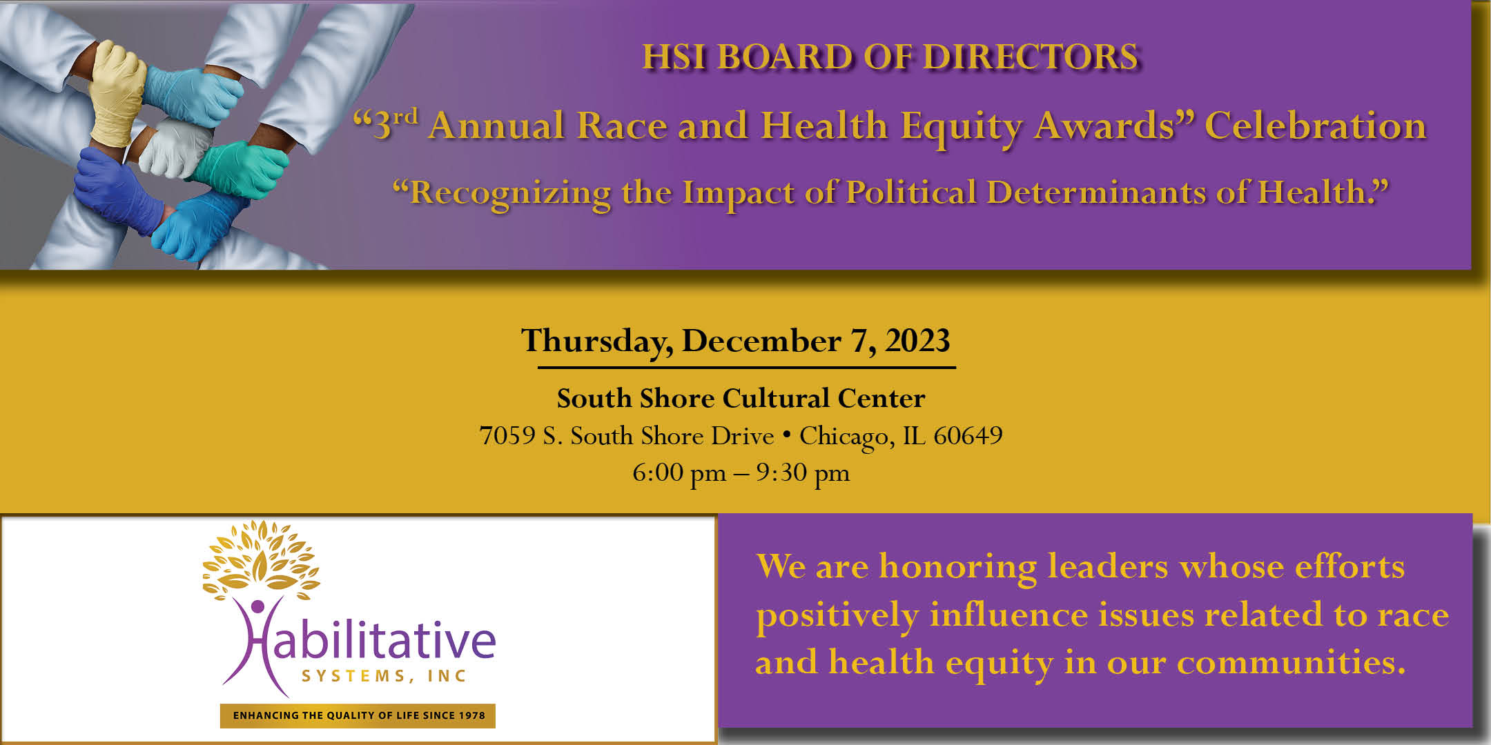 3rd Annual Racial and Healthcare Equity Awards Nov 8, 2022